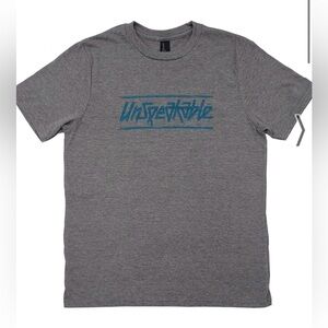Unspeakable Gaming Youtube Men's Small Official Merch Gray Blue Shirt Top Tee